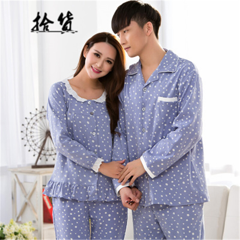 拾货秋季新款情侣睡衣 可爱卡通印花，舒适家居首选
